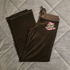 Juicy Couture velour wide-leg straight pant S
